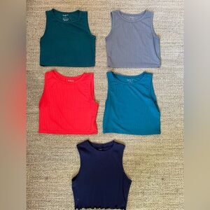 Pack of 5 SHEIN Cropped Tank Tops - all Small